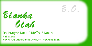 blanka olah business card